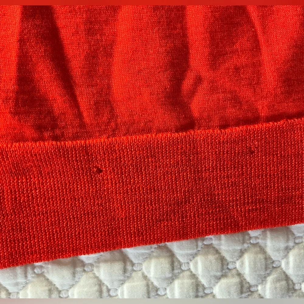 J. Crew Vibrant Red Merino Wool Crew Neck Knitted Sweater M